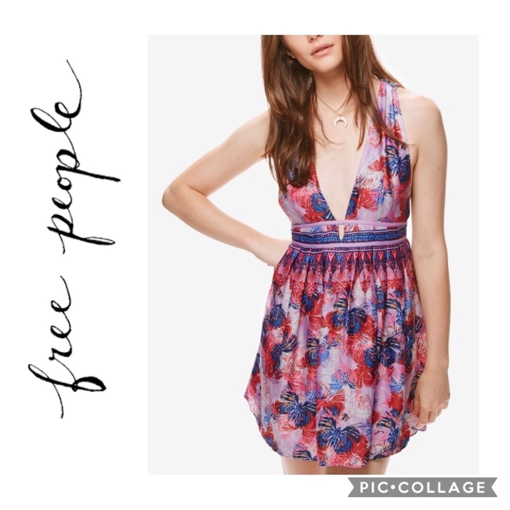 FREE PEOPLE Womens Purple Cut Out Low Back Size XS